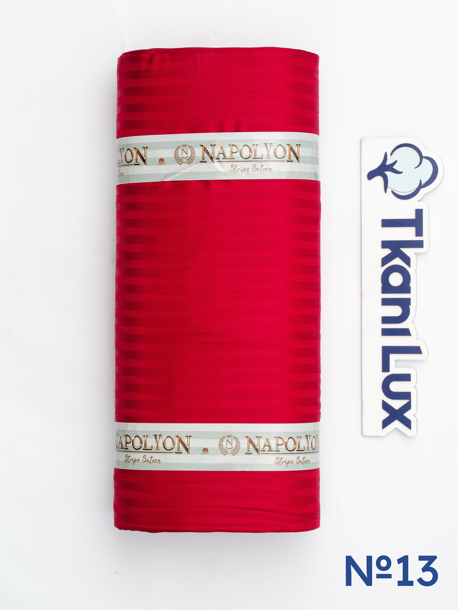 Сатин-страйп Червоний №13