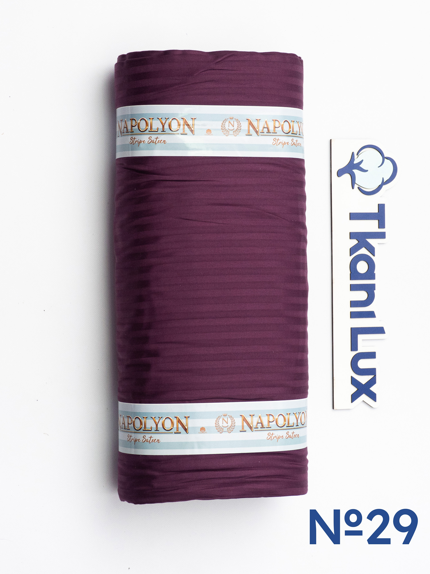 Сатин-страйп Темно-фіолетовий №29