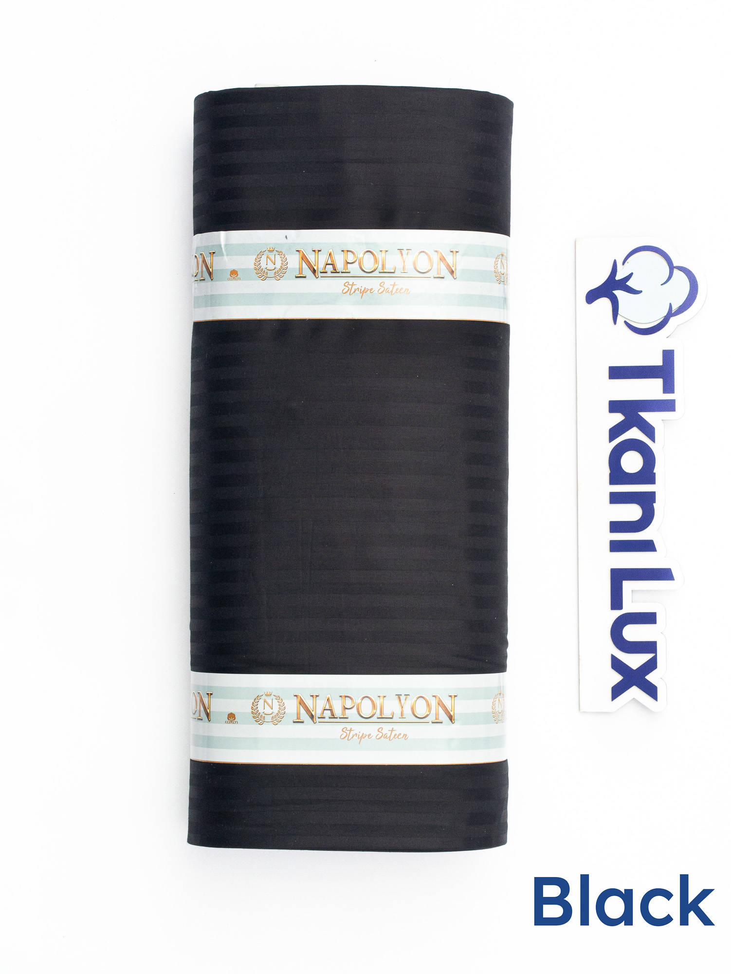 Сатин-страйп Чорний №2026